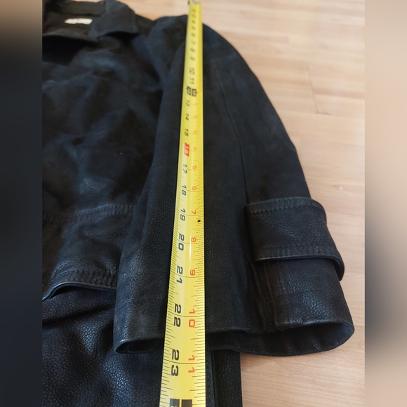 💃😎🧨💥Men's black leather lambswool jacket. Made in Italy .Cerruti 1881 - Picture 7 of 12